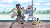 Team Rocket running to their flight