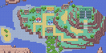 Mossdeep City as it appears in Ruby and Sapphire.