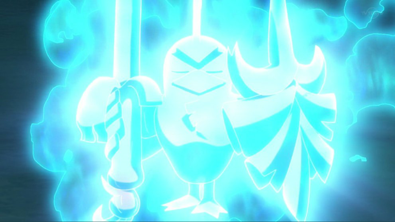 Fun Fact, Ash's Galarian Farfetch'd (which would go on to evolve into  Sirfetch'd) was the first Version Exclusive Pokemon he caught, being  exclusive to Pokemon Sword (Serebii and Bulbapedia don't list Solgaleo