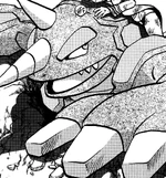 Rhyperior was originally under the ownership of Blue. It has since evolved as of the HeartGold and SoulSilver arc. Between HeartGold & SoulSilver and X & Y arc, Silver returned Rhyperior to Blue.