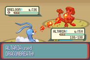Dragon Breath depicted in Pokémon Ruby Version and Pokémon Sapphire Version