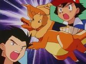 Dragonite stops Charizard