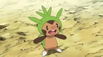 Chespin first appeared in A Battle of Aerial Mobility! under the ownership of Professor Sycamore as a Starter Pokémon for new trainers. It has been shown to be a gluttonous Pokémon.