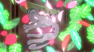 Trop Kick being used by Mallow's Tsareena