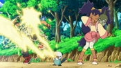 Oshawott uses the shell to deflect the attack