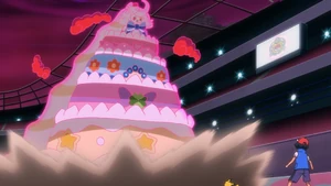 Gigantamax Alcremie in the anime.