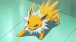 Red first used Jolteon against Team Rocket and later used it against Giovanni's Rhyhorn, only to be easily defeated.