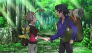 Professor Sycamore and Alexa meeting each other.