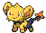 Shinx's Pokémon Black Version and Pokémon White Version Shiny sprite ♀