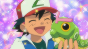 Ash remembers the day he caught Caterpie