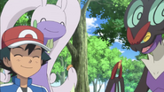 Ash, Goodra and Noivern