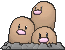 Dugtrio's X and Y/Omega Ruby and Alpha Sapphire sprite
