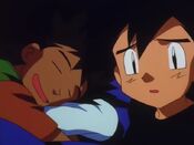 Ash thinks Misty heard Brock mumbling