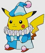 Pikachu dressed as a Court Jester