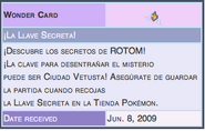 Spanish Rotom Wonder Card