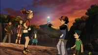 Ash accidentally activating a time flower with his Aura.