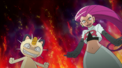 Jessie and Meowth are ready to teach Emolga some manners