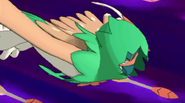 Decidueye using its Z-move, Sinister Arrow Raid