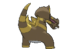 Krookodile's Shiny back sprite