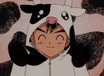 Ash in a cow suit, Cowterpie