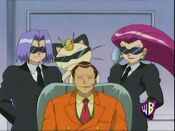 Team Rocket imagines themselves as bodyguards to the boss