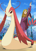 Robert's Milotic first appeared in Win, Lose or Drew! where it defeated Drew's Roselia. It was also used in the Hoenn Grand Festival, notably defeating Drew's Flygon and Masquerain with help from Claydol.