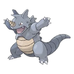 Flint mentions that he had a Rhydon in the past. In the special episode of Diamond and Pearl series, it was later revealed that he gives his Rhydon to his younger son, Forrest by the time Brock was travelling to Sinnoh. It evolved into Rhyperior which is its final evolutionary stage while in Forrest's care and it was used to fight Nurse Joy from the PIA and her Latias to prove his worth as the Gym Leader of Pewter City but lost the battle and Nurse Joy still gives the official title as Gym Leader to Forrest due to his battle experience.