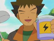 Brock goes to make food for Pikachu