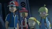 Ash and friends trapped inside a storage room