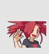 Flannery's VS sprite in Pokémon Black Version 2 and Pokémon White Version 2