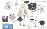 Lusamine with Nebby case concept art