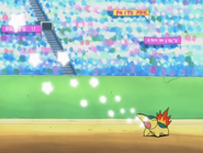 Ash's Cyndaquil using Swift