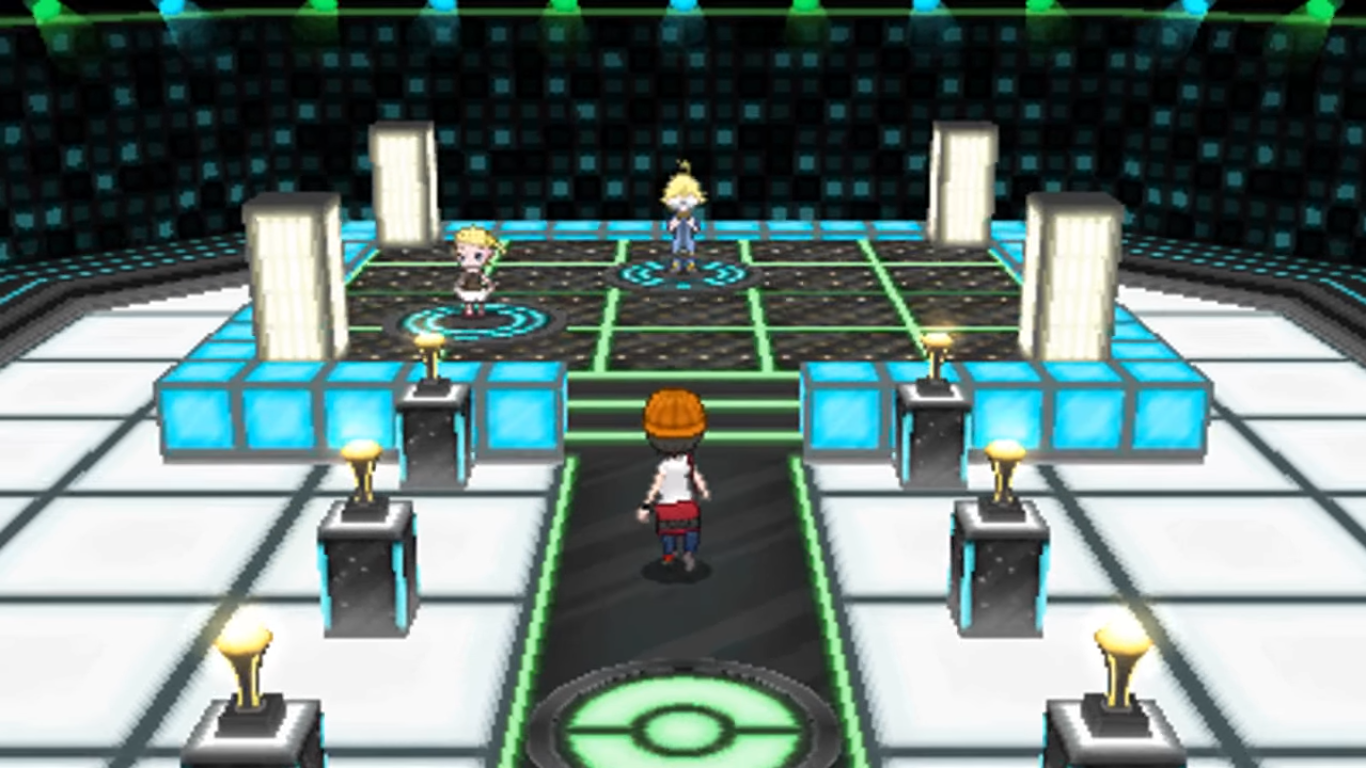 The Lumiose City Gym, also known as the Prism Tower (プ リ ズ ム タ ワ-, Prism To...