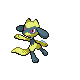 Riolu's Pokémon Diamond Version and Pokémon Pearl Version Shiny sprite