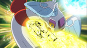 Pikachu uses Volt Tackle against Froslass