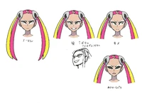 Concept artwork of Plumeria's expressions.