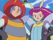 Team Rocket, disguised as Volbeat and Illumise