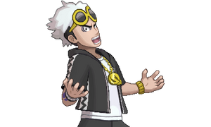 Guzma's VS sprite in Sun & Moon