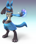 Lucario's pose in SSBB