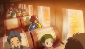 Ash sitting in the plane