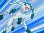 May received Glaceon as an Egg. After hatching into Eevee, it watched every contest that May entered, and eventually entered in contests itself. It was the third Normal-type Pokémon that May obtained, before evolving.