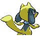 Riolu's Generation IV Shiny back sprite
