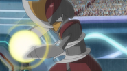 Focus Blast being used by Alain's Bisharp.