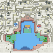 Sootopolis City depicted in Ruby, Sapphire and Emerald