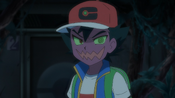 Ash being possessed by one of Spiritomb's spirits