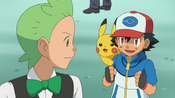 Ash teams up with Cilan