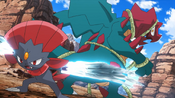 Weavile freeing Druddigon