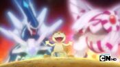 Meowth can even face Dialga and Palkia