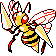 0015Beedrill G.png (3 KB) Beedrill's Pokémon Gold Version sprite