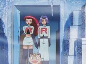 Team Rocket enter an ice storage